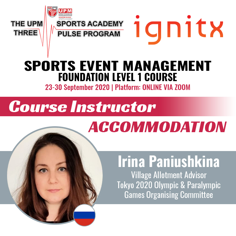 ignitx_sports's tweet photo. Course Instructor 3️⃣ - Irina Paniushkina 🇷🇺 for Accommodation!
#IGNITXknowledge https://t.co/KkEeMoF44o