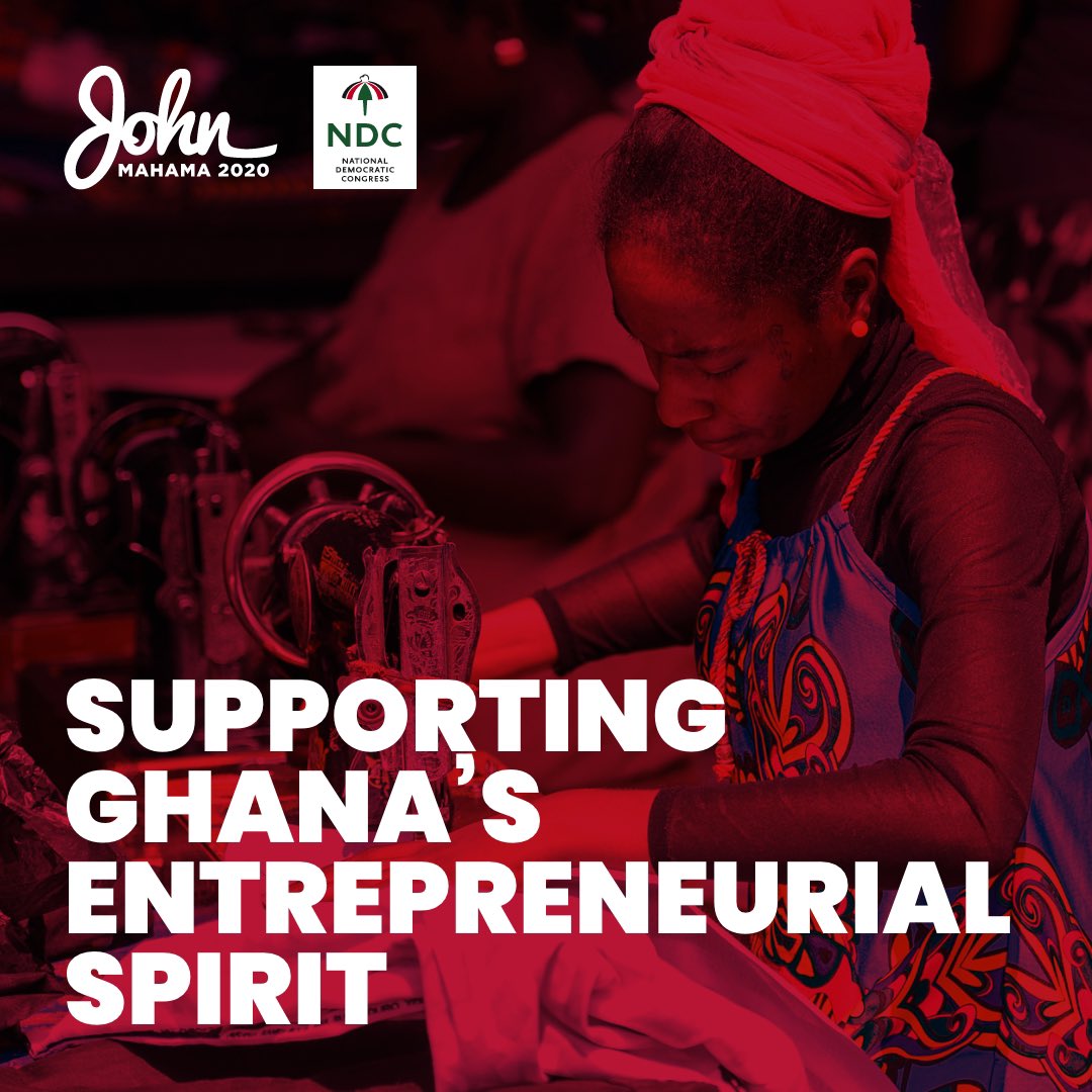JDMahama's tweet photo. No corporate tax payment by small Ghanaian enterprises. Medium size companies will have their corporate tax reduced from 25% to 15%. 

We will support you to grow, to create jobs and to generate prosperity! This is how all Ghanaians will have an opportunity to live a decent life! https://t.co/3bYlhqyuss