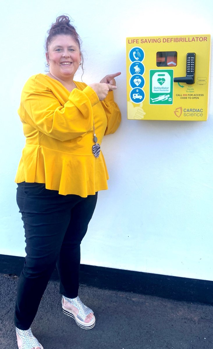 A new defibrillator has appeared in Rudheath &amp; Witton! Can anyone guess where RWT Chair Zoe is? Huge thanks to <a href="/NorthwichTC/">Northwich Town Council</a> and Cllr Treeby <a href="/solarizedht/">Helen Treeby</a> who jointly funded this essential equipment with RWT. #communityfirst #lifesaving #partnership