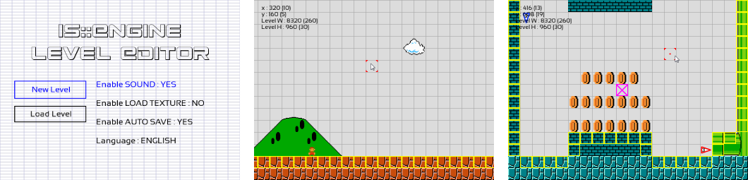IsDaouda_Games's tweet photo. Hi,
#is_Engine #demo level editor has been improved so that you can easily create levels and integrate it into the #game.

►https://t.co/VfZi8VvQsT

►Video of the demo: https://t.co/vycXwMmfy5

►Demo link: https://t.co/OuzceOnVZ8

@sfmldev #SFML #gamedev #indiedev #SuperMario https://t.co/K0yUd7aMnw