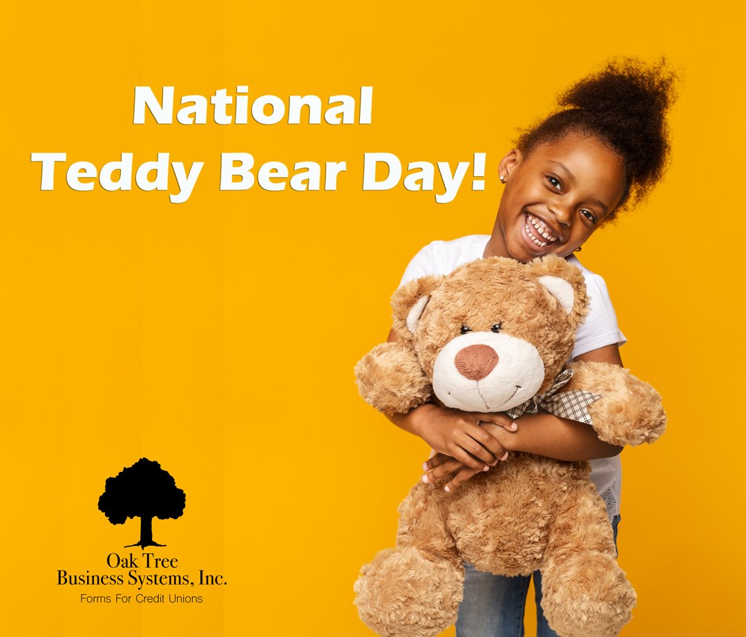 OTBS_CUforms's tweet image. It’s #NationalTeddyBearDay!🐻

Sometimes we need a little comfort that only our stuffed teddy can provide.😊

Here at Oak Tree we will climb any mountain to ensure that you are taken care of!
ow.ly/zXZw50AHFFj

#creditunioncompliance #compliantforms #compliantdocuments