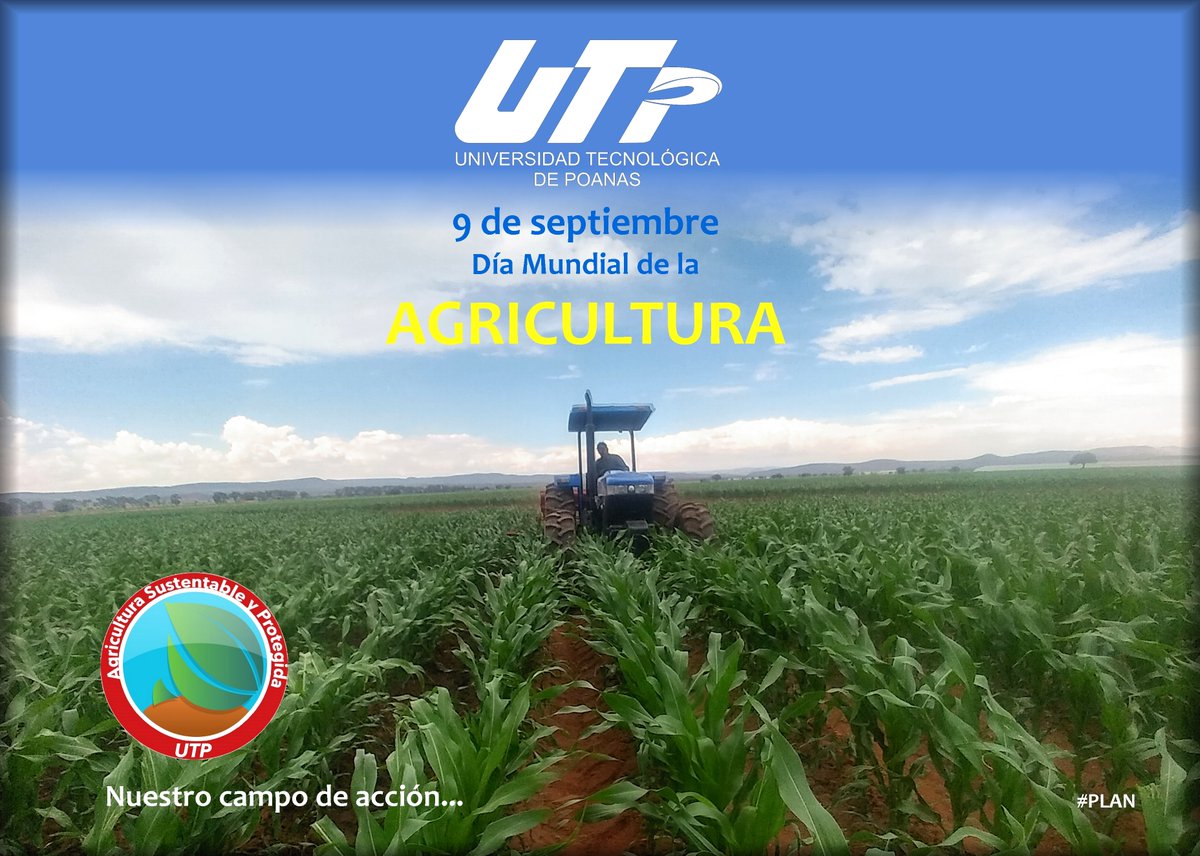 UTPOANAS's tweet photo. @Agricultura_mex  @CoorUTyP  9 de septiembre día mundial de la #AGRICULTURA "Procura siempre que tus actos dejen una huella verde en el camino" @UTPOANAS #ASyP #somosCOYOTES https://t.co/lvkZmCtRh5