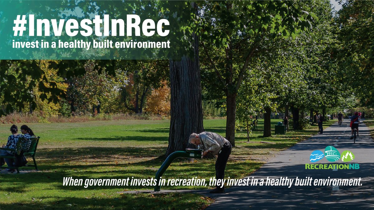 RecreationNB's tweet photo. An investment in recreation is an investment in a healthy built environment. Rec facilities are cornerstones of communities, they are gathering spaces & hubs for physical activity, community & cultural events https://t.co/2pccggdt4T #nbpoli #investinrec #recandsportmatter #Nbelxn https://t.co/QLjJjHx0Wq