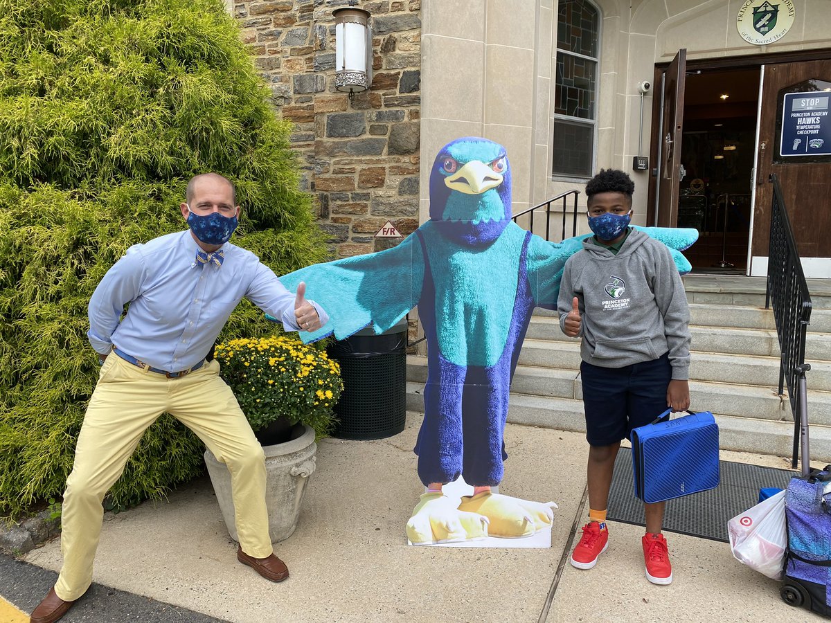 PrincetonAcadSH's tweet photo. Happy First Day of School, HAWKS! #PASHForward #Fall2020Reopening #HeCanBe #PASHProud https://t.co/JDjMjQaxnH