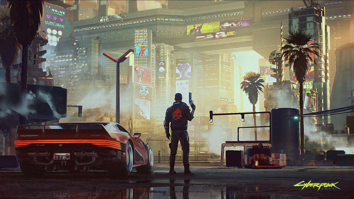 Новый арт в честь миллиона подписчиков в Twitter Cyberpunk 2077