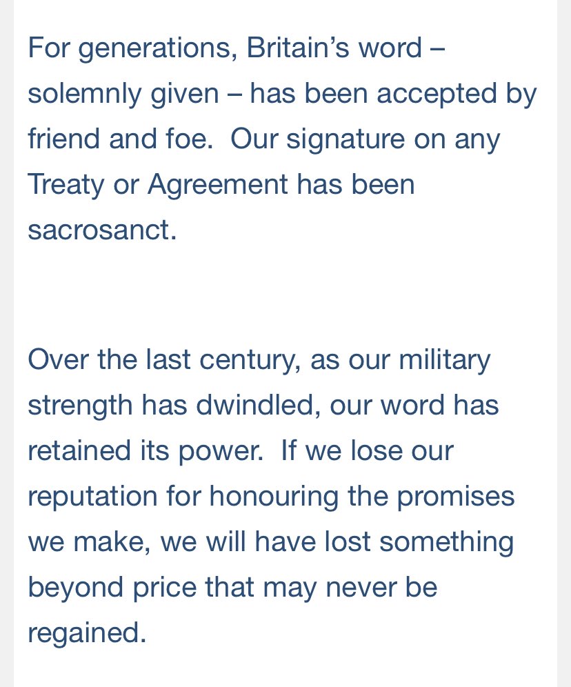 incendiary intervention by John Major a few minutes ago