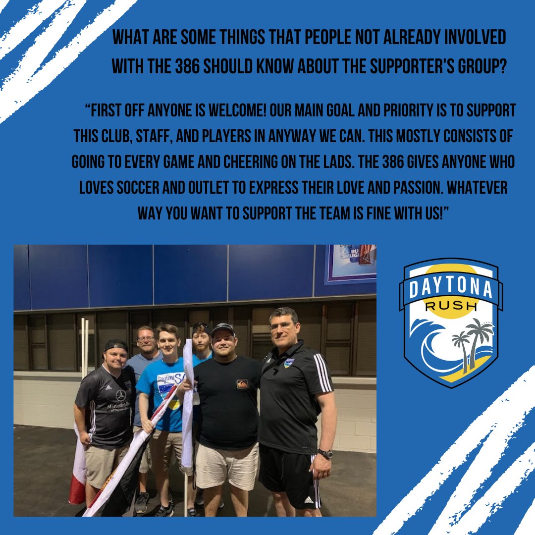 Daytonarushsc's tweet image. Are you interested in the fan culture of Daytona Rush SC? Look no further than our new Fan Spotlight and @_The386 #RushForwardDaytona⚽️