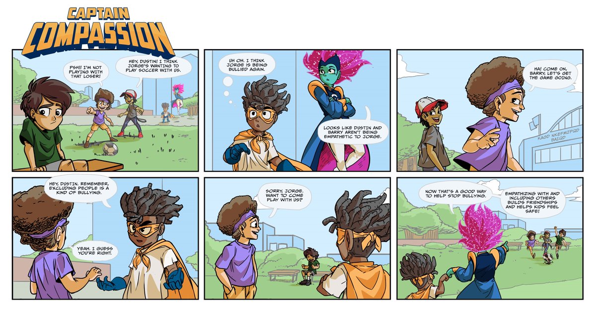cfchildren's tweet photo. How does Kid Kinder use his #BystanderPower when Jorge is excluded? Let's find out. #CaptainCompassion #PreventBullying https://t.co/ozkUrsUVhW https://t.co/X2qnNL9wyl