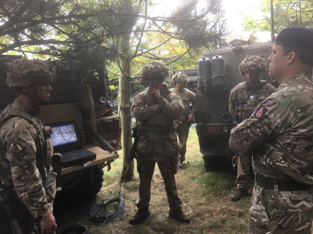 CO_QDG's tweet photo. Half way through the Mission Rehearsal Exercise and Cassino Troop (part QDG, part RY and vast majority Army Reserve) is shaping up well for its forthcoming tour. Great to have Comd 7X here to see the tangible benefits of an integrated Regular and Reserve sub unit @BritishArmy https://t.co/YOkXWxzQAz