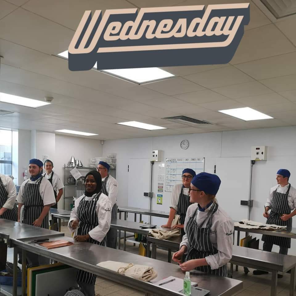 WaterfrontDC's tweet photo. So fabulous to see our Level 3 Chef Diploma @donnycollege students in class today. Straight into larder practical classes. Great to see you all.Fabulous dishes #skills #chefs #WeHaveMissedYou https://t.co/d0WM4pjmsg