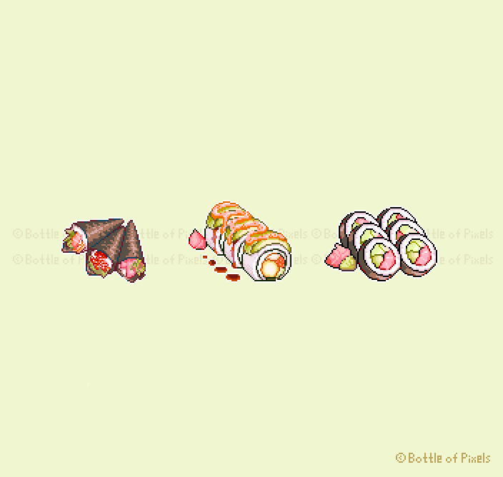 BottleOfPixels's tweet photo. Tonight's a sushi night! Super excited~ 😋

#pixelart #sushi https://t.co/hJ8ToKgovb