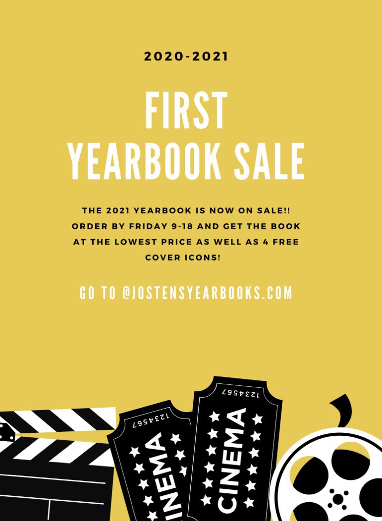 Buy your 2021 yearbook now for the cheapest price of the year!!!