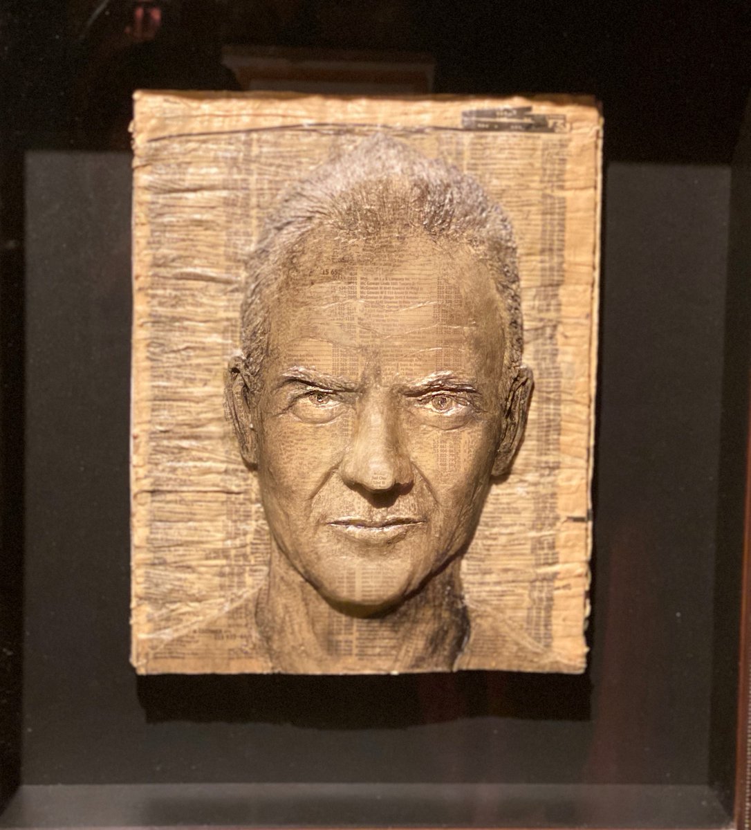 #BelieveItorNot this life-like portrait was carved out of a phone book! Can you guess who this iconic Rock and Roll Hall of Famer is?