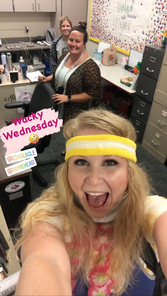 ms_whit12's tweet photo. Wacky Wednesday at GMS. My co-workers are the best! 🤪 https://t.co/kLJO7Vp8qw
