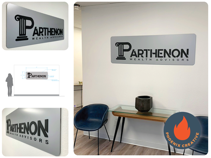 BuiltbyPhoenix's tweet photo. A satin aluminum and black acrylic lobby sign for our friends a Parthenon Wealth Advisors. It's always fun to go from #design drawing to #fabrication &amp; #installation!
https://t.co/cYM26z3riJ @ParthenonWealth
#signage #sign #CNC #architecture #ADA #manufacturing #PDX #VancouverUSA https://t.co/cplnETPeg4