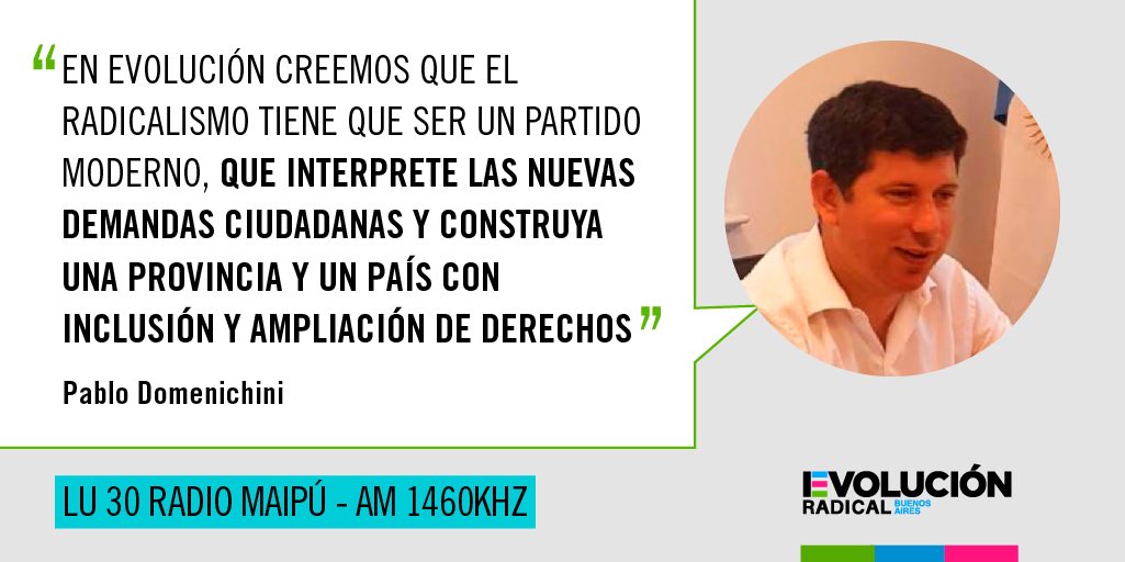 pmdomenichini's tweet photo. 👉Muy buena entrevista con @aldana_arrechea en @lu30rm. Una excelente oportunidad para hablar sobre nuestra propuesta y la urgencia en posponer la elecciones internas del #Radicalismo en la provincia. 

#EvoluciónRadical https://t.co/g1no4ha8bd
