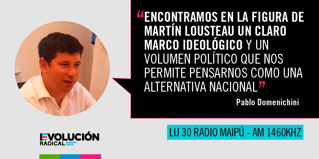 pmdomenichini's tweet photo. 👉Muy buena entrevista con @aldana_arrechea en @lu30rm. Una excelente oportunidad para hablar sobre nuestra propuesta y la urgencia en posponer la elecciones internas del #Radicalismo en la provincia. 

#EvoluciónRadical https://t.co/g1no4ha8bd