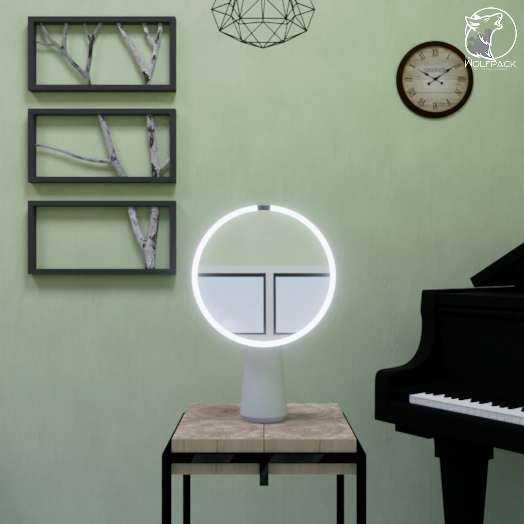ThewolfpackH's tweet photo. Diseño &amp; visualización de productos por #thewolfpack 
Smart Mirror, tecnologia de punta en cada esquina de tu hogar.
.
.
.
#3dArt #render #smartMirror #tecnology #interiordesign #productVisualization https://t.co/5ZHhOgn6fF