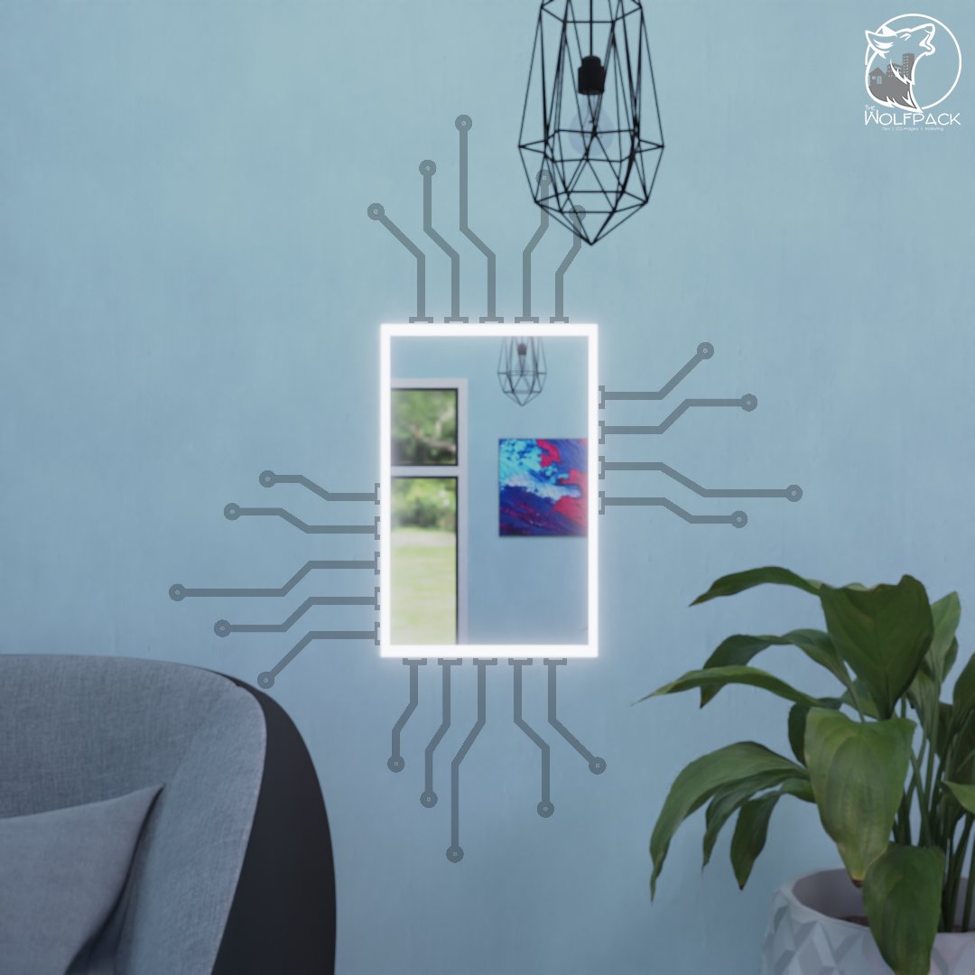 ThewolfpackH's tweet photo. Diseño &amp; visualización de productos por #thewolfpack 
Smart Mirror, tecnologia de punta en cada esquina de tu hogar.
.
.
.
#3dArt #render #smartMirror #tecnology #interiordesign #productVisualization https://t.co/5ZHhOgn6fF