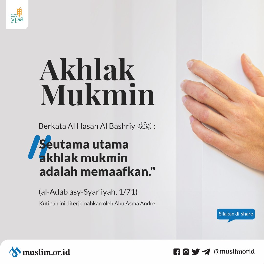 muslimorid's tweet photo. Jadilah engkau seorang yang pemaaf. Silakan di-retweet. https://t.co/z91CWfu65J