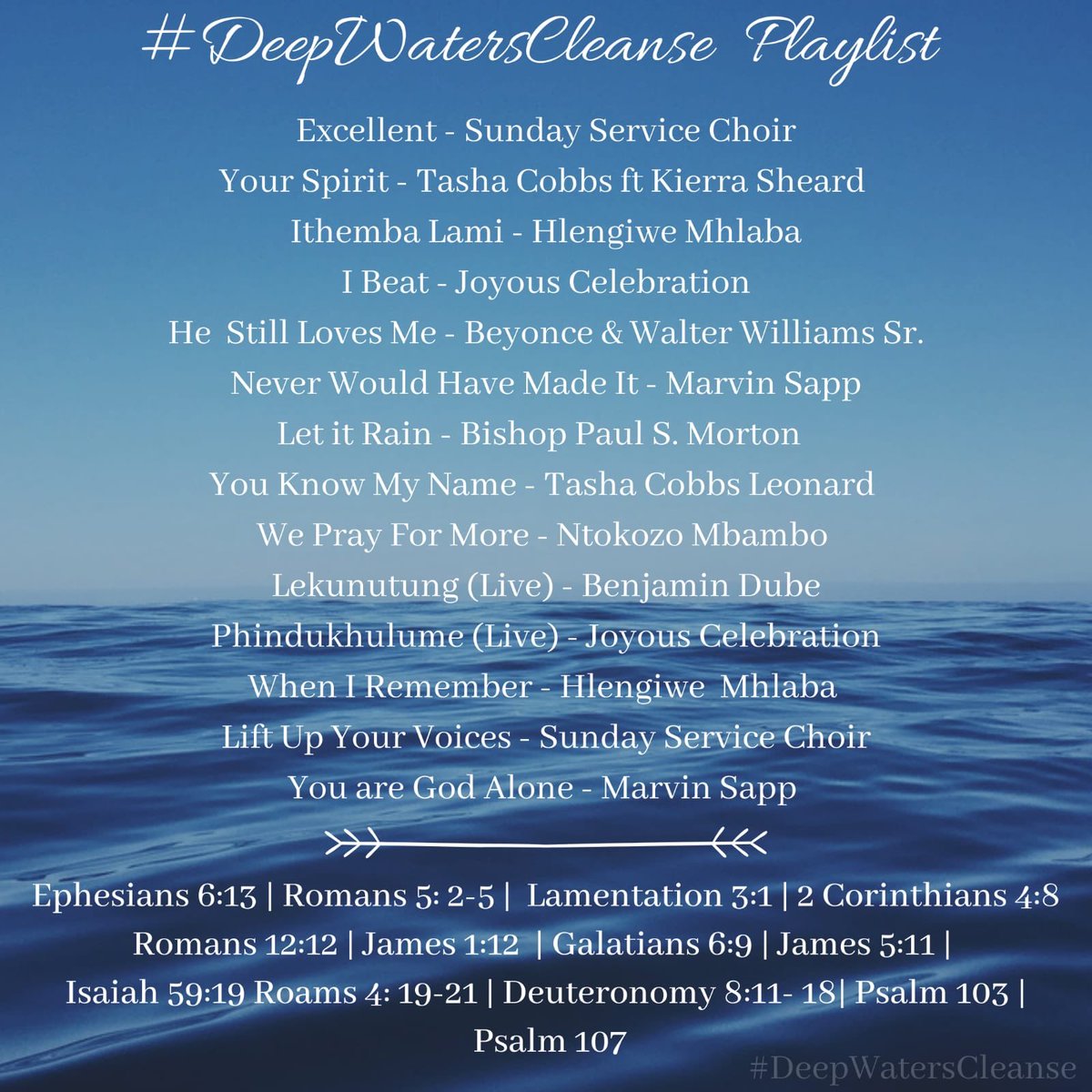 KMalatji's tweet photo. Another awesome #DeepWatersCleanse
Playlist and Sharing Notes below.
Also posted on my IGTV https://t.co/KzJHb87Mb9