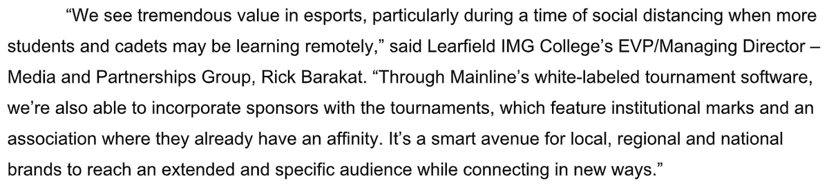 alanwilmotlaw's tweet photo. .@Learfield (in collaboration with @MainlineEsports) to host the "2020 Fall Madden Challenge" esports competition for New Mexico State and 10 associated members within the Mountain West Conference. 

Broadcasting on @Twitch beginning 9/24 https://t.co/gKiYUSvq64