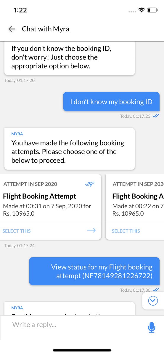 kkinshu's tweet photo. @makemytrip @makemytripcare PLEASE LOOK INTO THE REFUND PROCESS... YOUR CUSTOMER CARE IS NOT HELPING ME OUT FOR THE SAME. ( AMOUNT WAS DEDUCTED 3 Times and the Flights are not even booked) https://t.co/6cBoVNMYDI