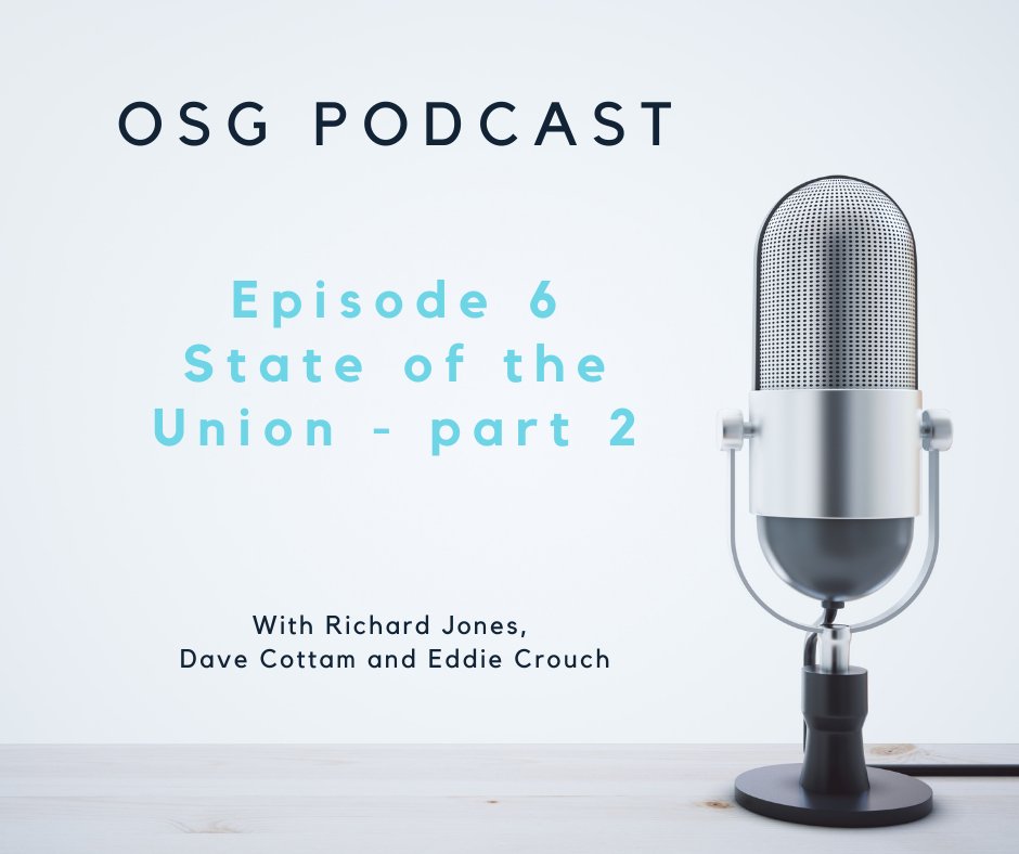 The second part of Episode 6 of the OSG podcast is available to listen here buzzsprout.com/1120979/5352463