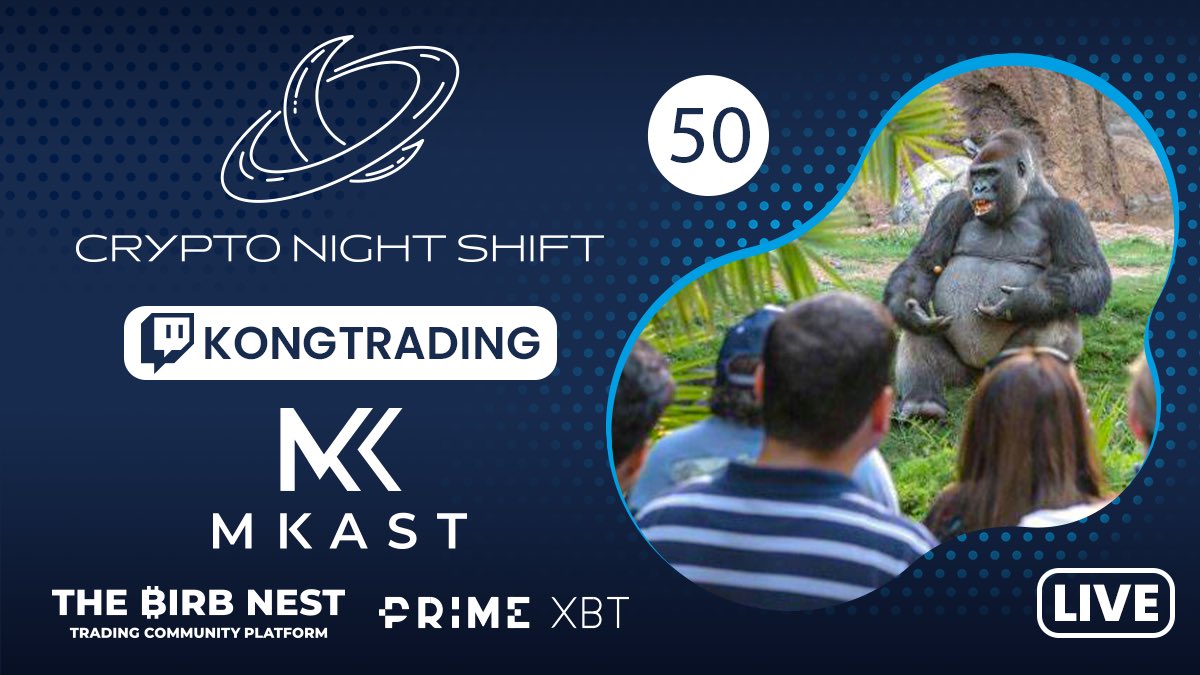 KongBTC's tweet image. Kong streams on #Twitch 

Guys.. Tomorrow at 6:00pm UTC 
I will be streaming a MILESTONE EPISODE!!! 

Episode #50 of the #CryptoNightShift 

It will be EPIC, FUN &amp;amp; COOL AF!!!

Special Guests will be:
@cryptomocho
@Coin_Shark
@Panama_TJ
@crypto_blkbeard

Make sure to tune in!
🦍🔥