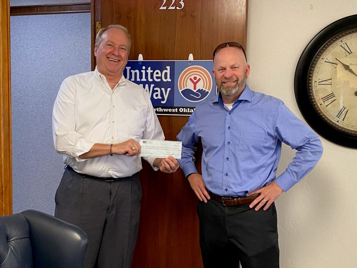 ForvisMazarsUS's tweet photo. #BKDGivesBack through local and national #nonprofits that are dedicated to supporting individuals during difficult times. Our #Oklahoma team's donation will go back into helping their local community through @UnitedWay. https://t.co/J2zUcobAfr