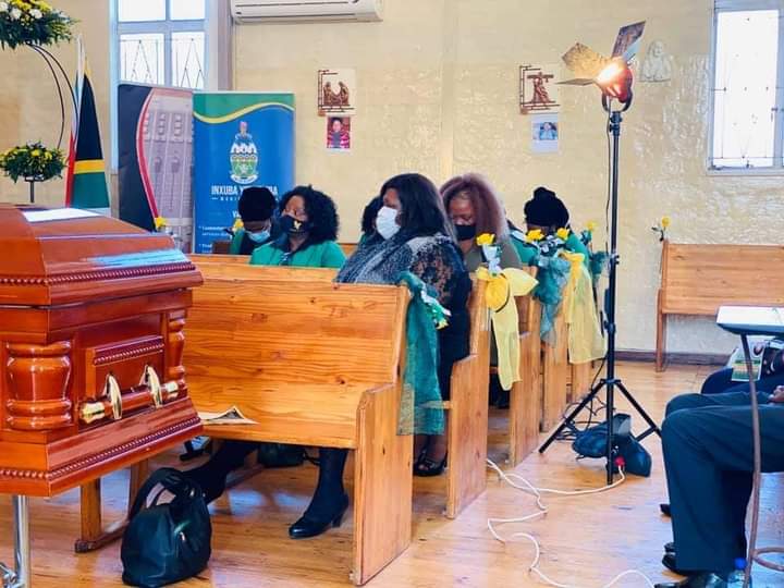 ANCECape's tweet photo. Speaker of Inxuba Yethemba LM Sisi Nyameka Goniwe and widow of struggle activist, Mathew Goniwe was laid to  rest today in Cradock. Funeral Eulogy was delivered by the EC Premier &amp; ANC Provincial Chairperson Cde
@OscarMabuyane.
@MYANC
@GerryMvoko
@LulamaNgcuka 
@BapsMhlaba https://t.co/o3XRCZVL89