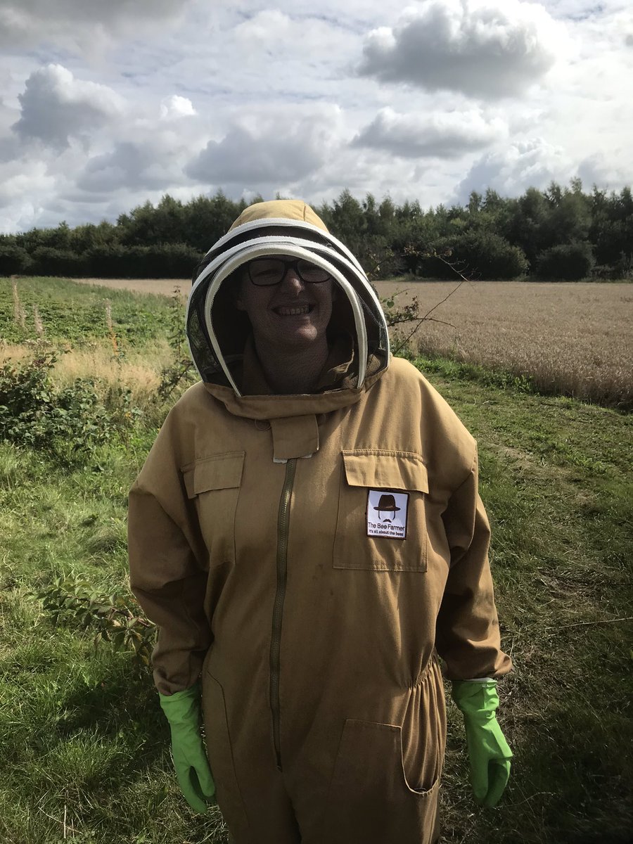 LukeWardle1's tweet photo. Had a wonderful time this weekend meeting the bees in our sponsored beehive! @TheBeeFarmer was an amazing teacher and we had a really fun afternoon. https://t.co/t7tAOF91s7