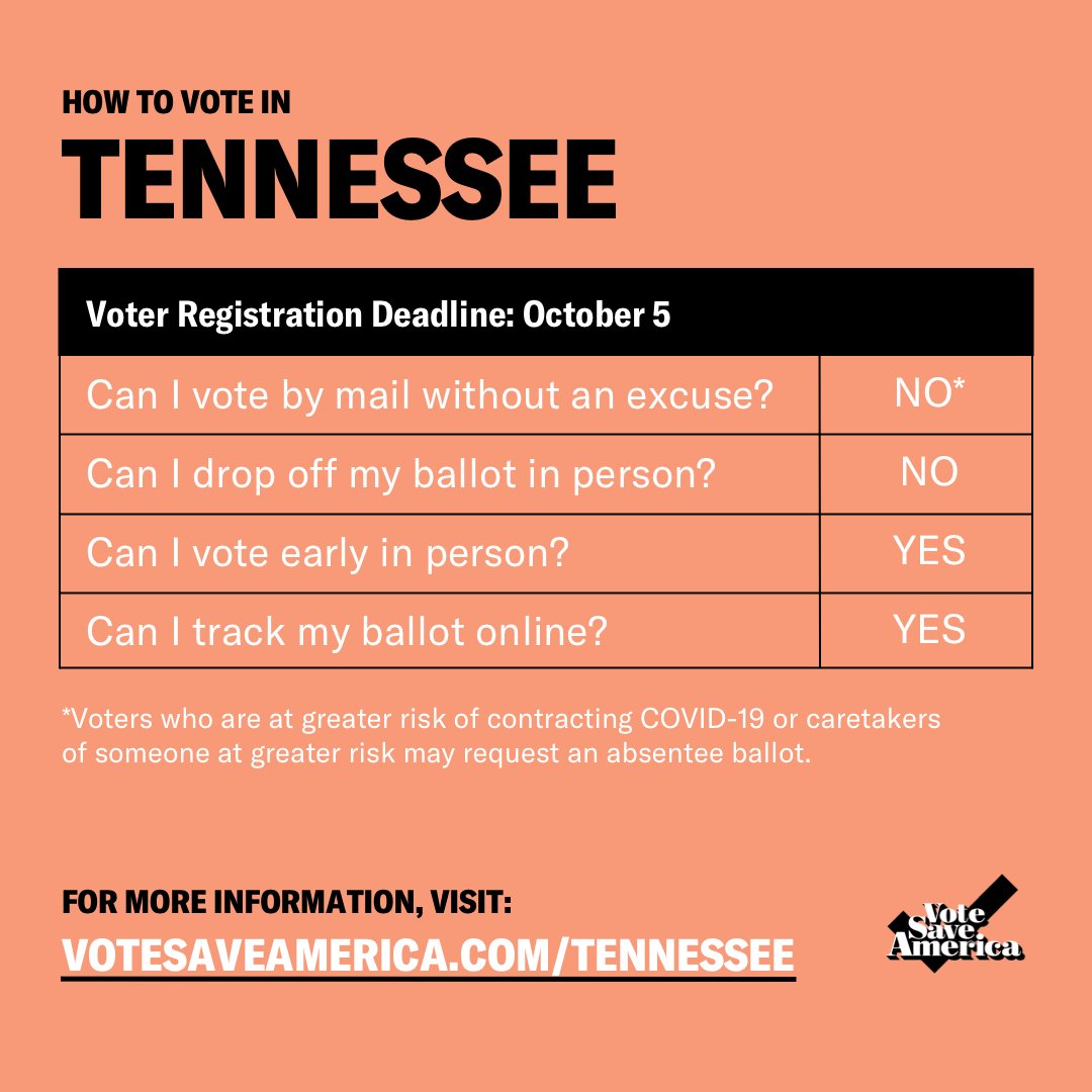 Tennessee  http://votesaveamerica.com/tennessee&nbsp;