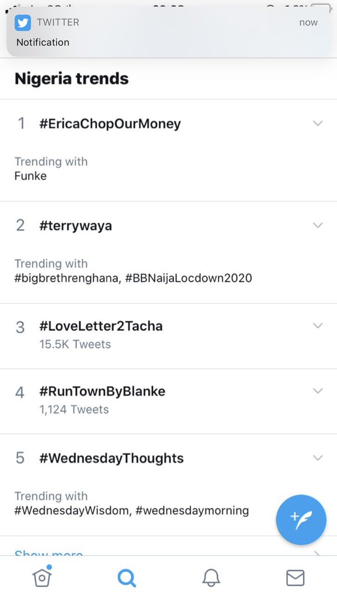 da_theatrenurse's tweet photo. Trending number 1..star girl is loved walahi #EricaChopOurMoney #EricaQueenOfWinning #EricaTheBrand #EricaGoFund https://t.co/7PNu1fC8Ih