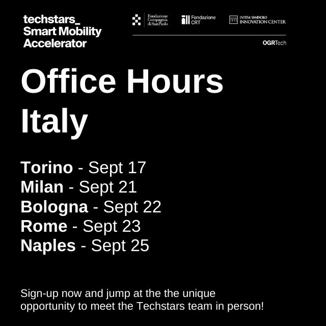 Techstars's tweet photo. Techstars Smart Mobility Accelerator is looking for transformative companies using smart mobility technology. Starting Sept 17th, join the program staff for office hours and learn more about the program. Register now: https://t.co/Y9rQsytp1G #TSSmartMobility https://t.co/S8c1hhdLOe