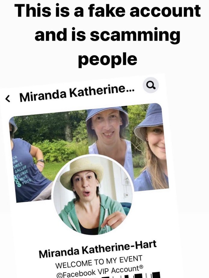 RogueDaters's tweet photo. Well done to @mermhart for posting that people are using her name and photo’s in order to scam people.  Be vigilant who you connect with online!  #roguedaters #fake #fraud #scam #scammers #online #dating https://t.co/023Ym6LHyX