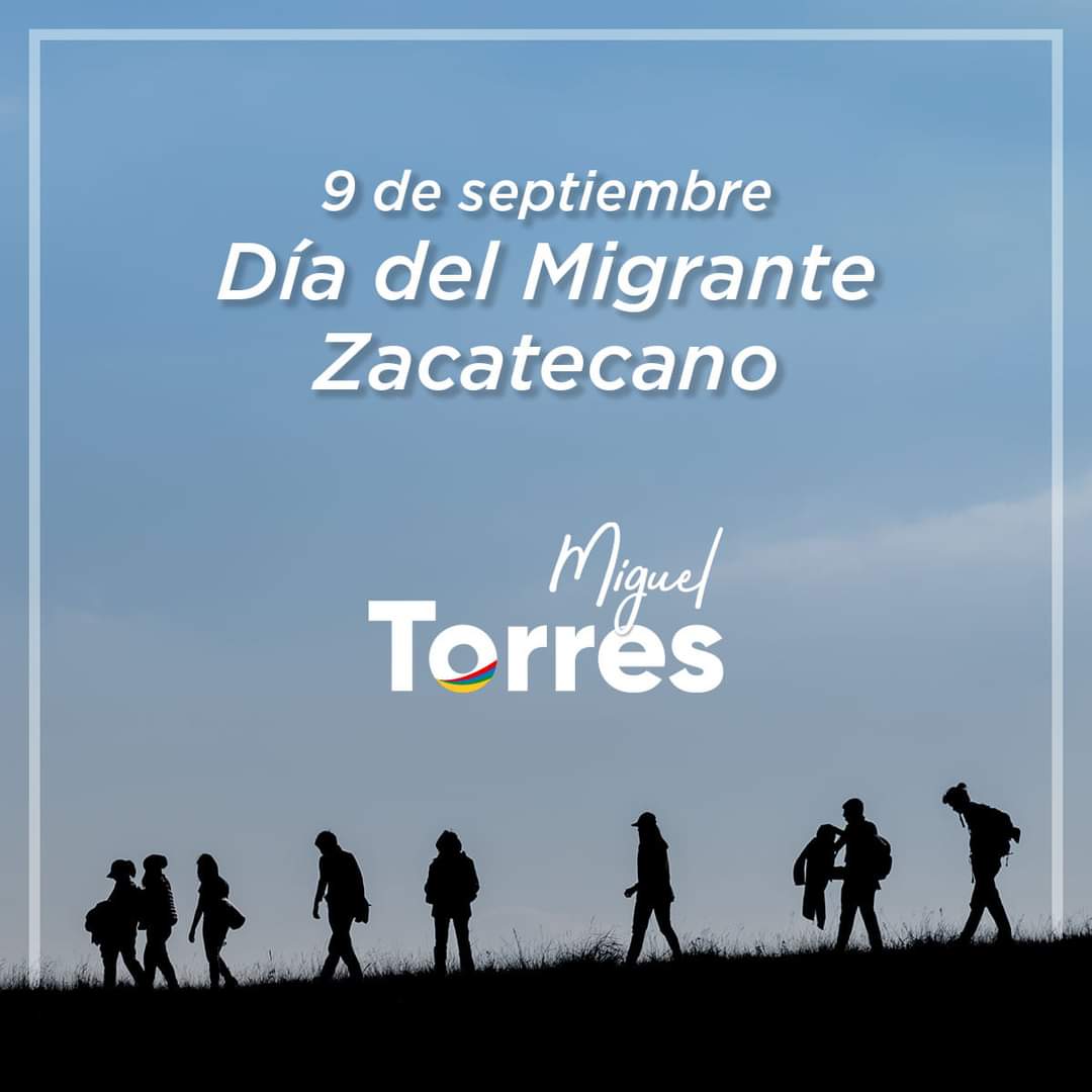 MiguelTorresZac's tweet photo. Hoy conmemoramos el #DíaDelMigranteZacatecano mi #admiración por su #valentía y por su #esfuerzo diario. Saludo con mucho aprecio a los paisanos #Villanovenses con quienes trabajamos #coordinados para lograr que #Villanueva este cada vez mejor. https://t.co/qK9A3MVt51