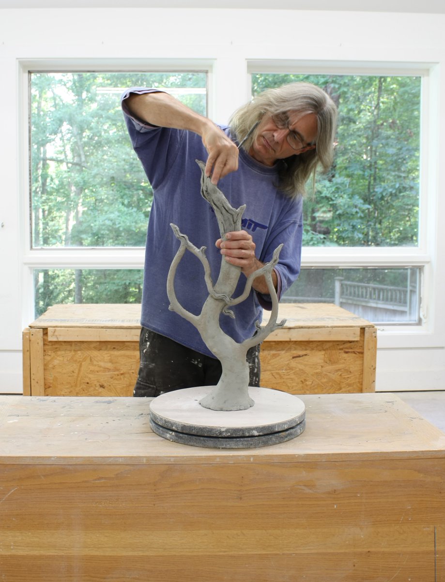 EricSerritella's tweet photo. Revisiting an old-favorite teapot form. This one will have a new twist once it's fired. #CeramicRealism, #CeramicTrompeLoeil, #BirchTrompeLoeil, #TrompeLoeil, #EricSerritella, #EricSerritellaStudio, #CeramicHyperRealism, #HyperRealism, #JasonJacquesGallery #ReachForTheStars https://t.co/nMuqIqlcpA
