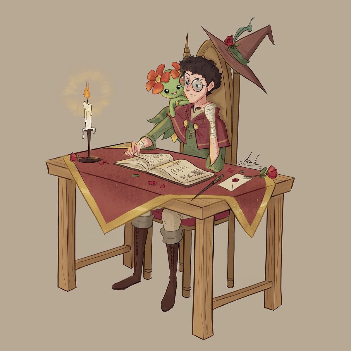 alizakusuma's tweet photo. #commission #pokemon #courtwizard #blossom #alizakusuma #characterdesign https://t.co/hNSJ4QUg4a