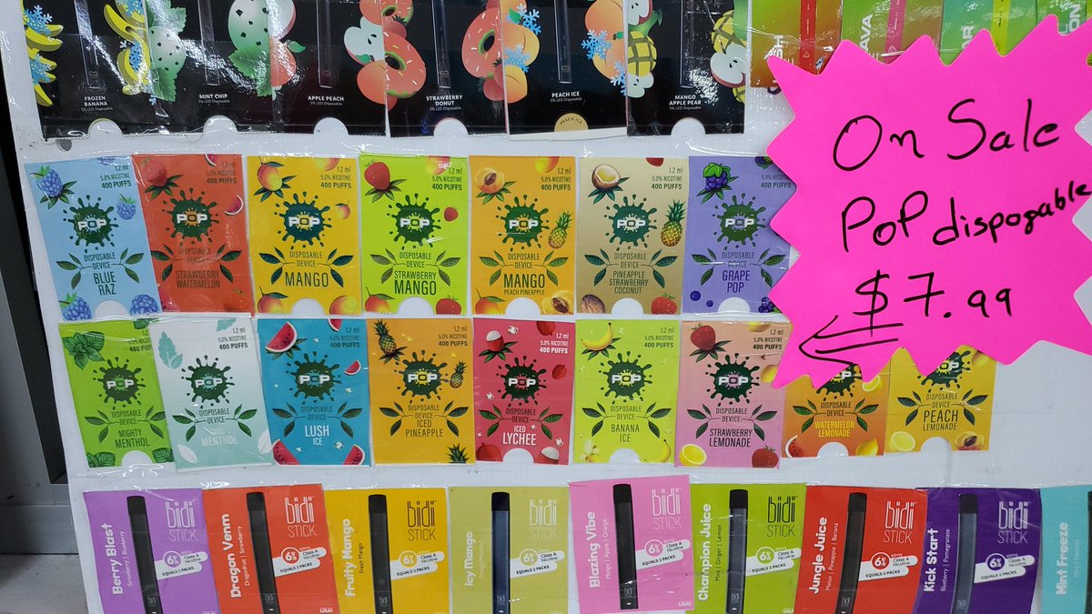 On sale pop disposable $7.99 only