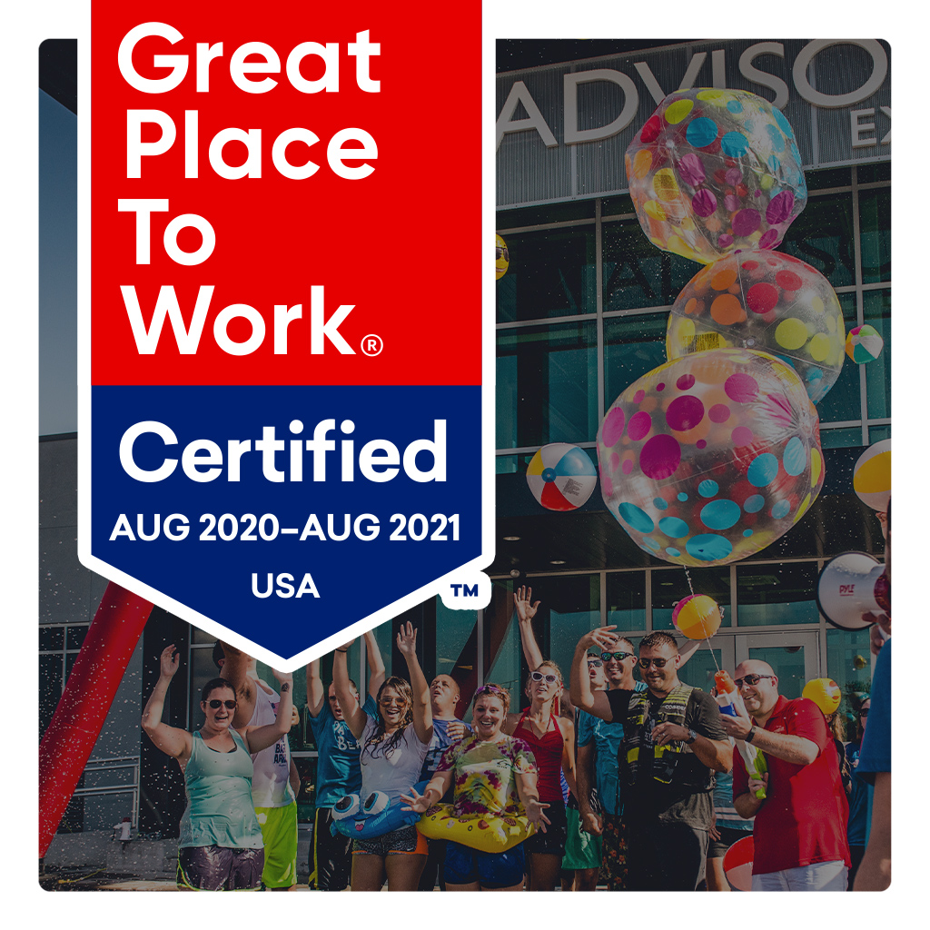 advisorsexcel's tweet photo. We are excited to announce that we have been named as a certified Great Place to Work for the fourth year in a row! We are thankful to have a team of GREAT employees and GREAT advisors  that we get to work with every day. 

Oh, by the way, we are hiring😊 https://t.co/dpveIjs7c6
