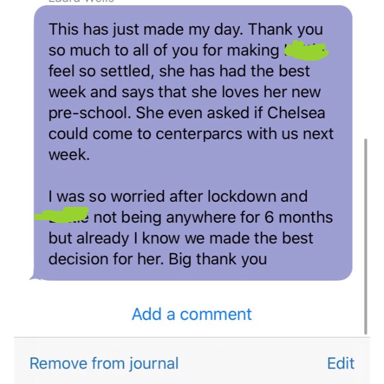 NurseryOaks's tweet image. So so lovely to receive comments like this 🥰 #jobsatisfaction #worthwhile #happychildren  @wybertonprimary