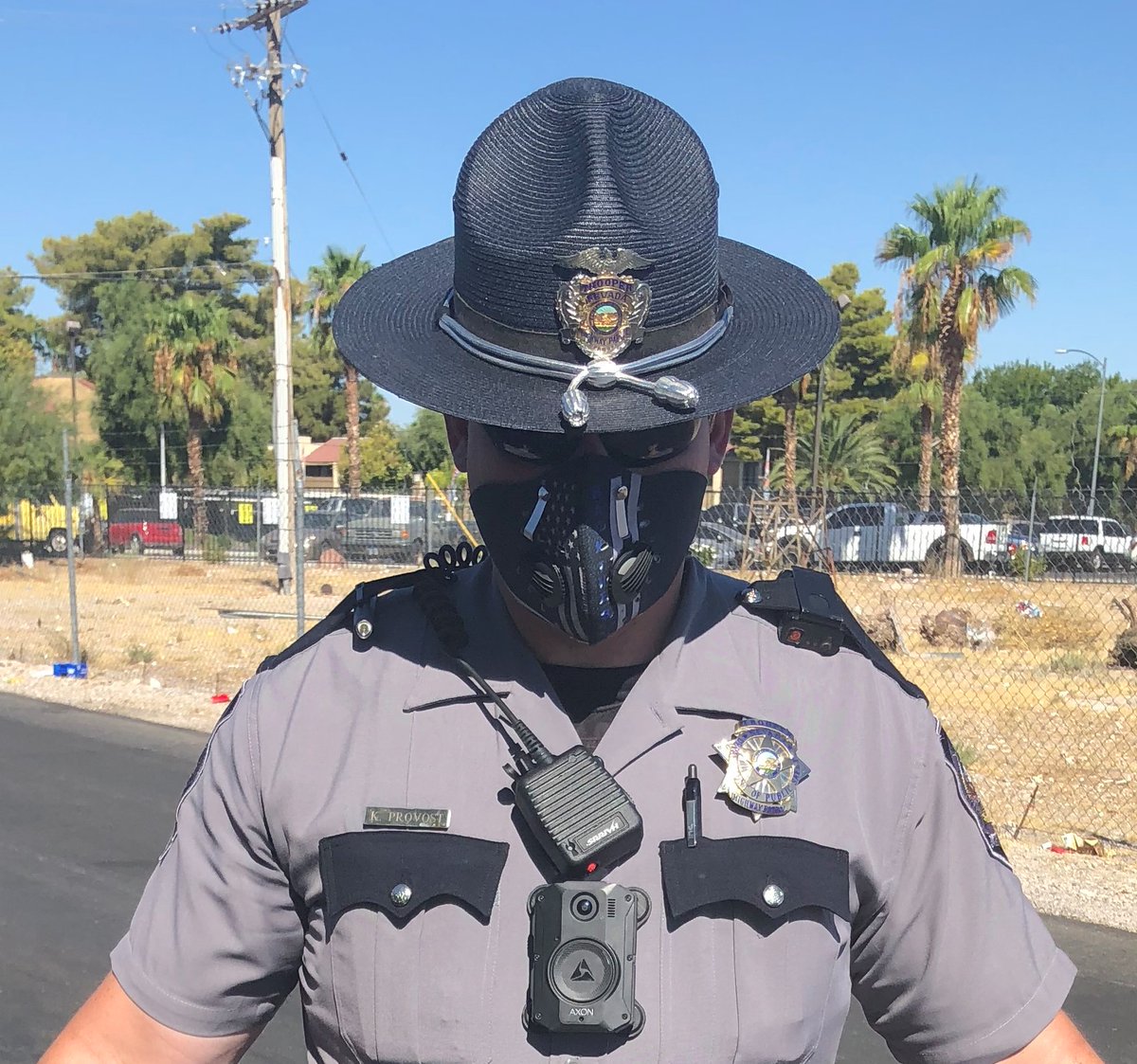 NHPColonel's tweet photo. Trooper of the week: Trp Kevin Provost/LV found a driver in crisis threatening the life of her child &amp; others. With help of others he tried to stop the car. He could see the child in the back screaming in fear. Driver had black object in hand believed to be a weapon. (1/2) https://t.co/60fC4XpmKA