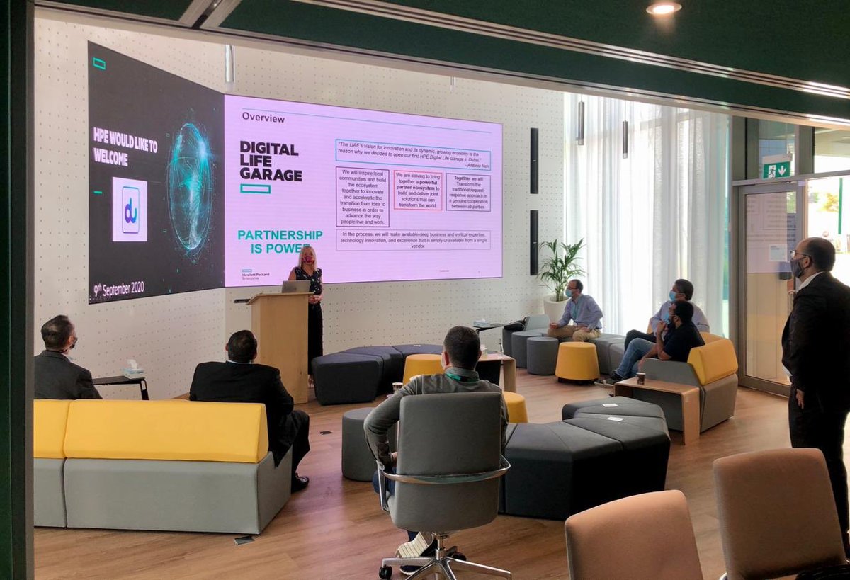 What a fantastic day - our first face to face <a href="/HPE/">HPE</a> Digital Life Garage Customer Workshop with du.  Very proud to see the centre coming to life.