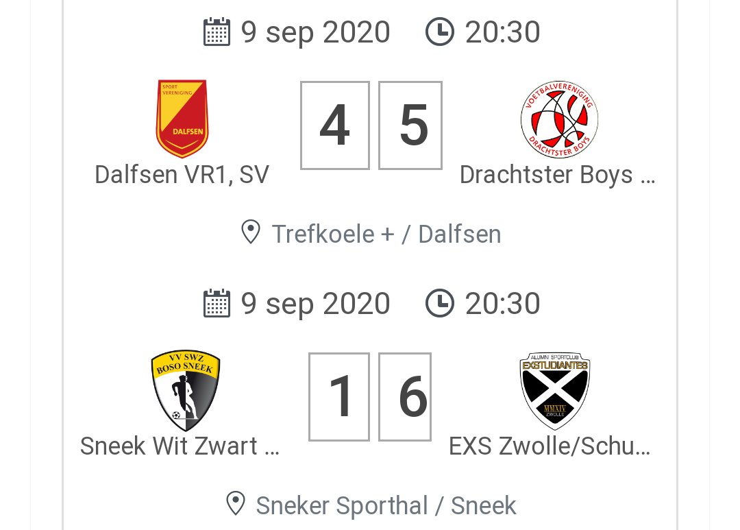 zaalvoetbal2011's tweet photo. Uitslagen Beker Landelijk Vrouwen, 9 september 2020 (voorronde)

https://t.co/AtAmLH6sjM

@svdalfsen @DFTda1 @Exstudiantes @exs050 @Exstudiantes_Zw @SneekWitZwart https://t.co/S5XnN7W3hw