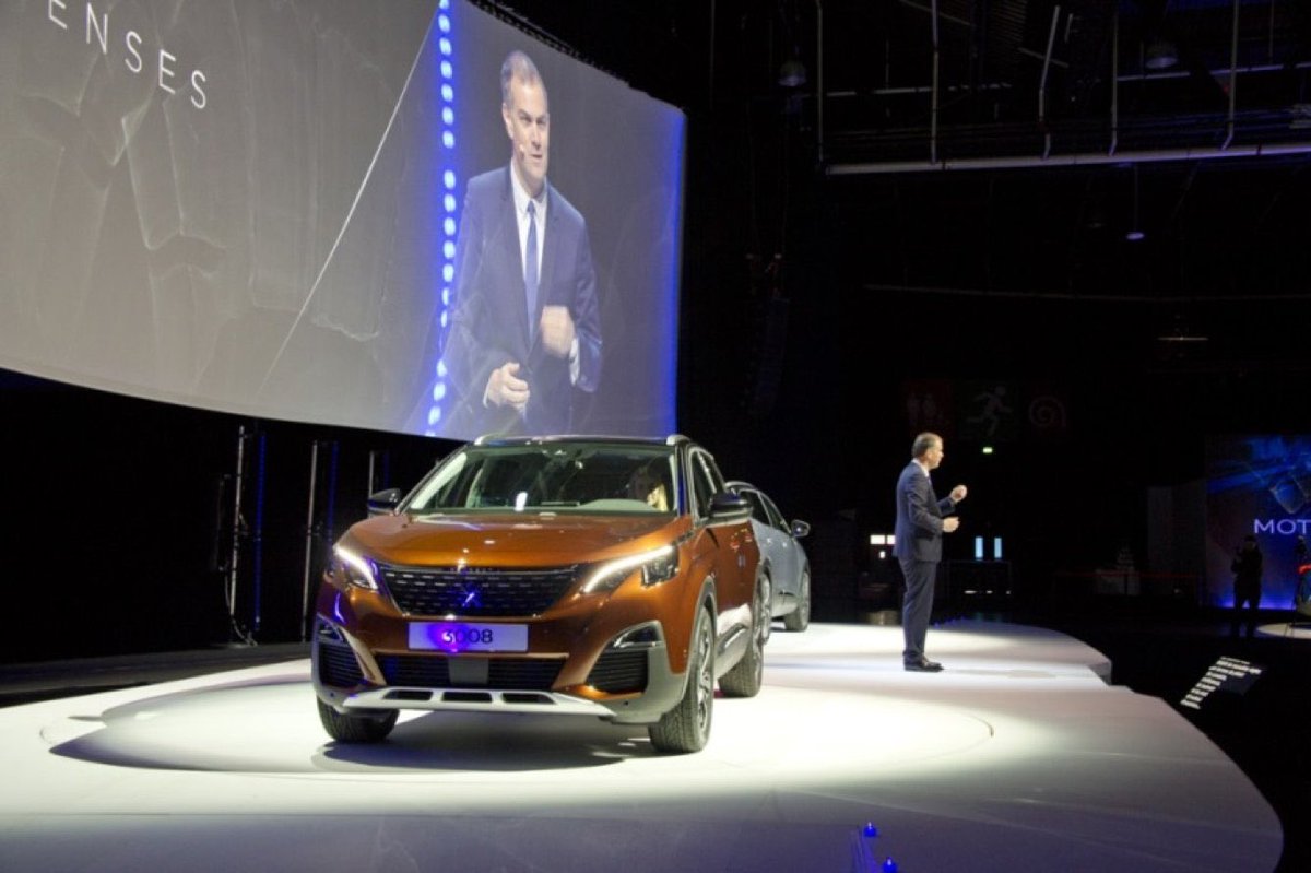 MaximePicat's tweet photo. @Peugeot May 2016, reveal of the new #peugeot3008, exciting moment, incredible teamwork, but we were far from anticipating the success... #MyPeugeotMoment #210YEARSWITHPEUGEOT https://t.co/hcBz8EujRs