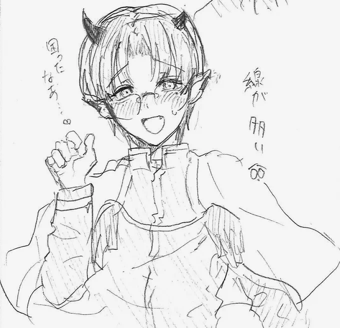 周りのひとりごとがうるさいヲ先輩のらくがき 
