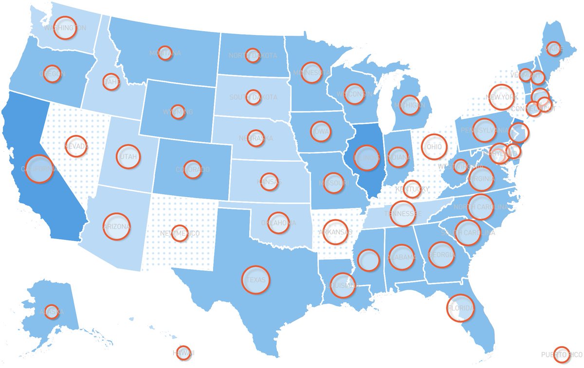 NTI_WMD's tweet photo. Wondering what COVID AMP can do for you?
Click on your state to see what policies are currently in place, what phase of recovery you’re in, and the number of new #COVID19 cases over the last 7 days. #COVIDLocal
👉 indexhttps://bit.ly/3hifBXk https://t.co/S1xB4Kne5d