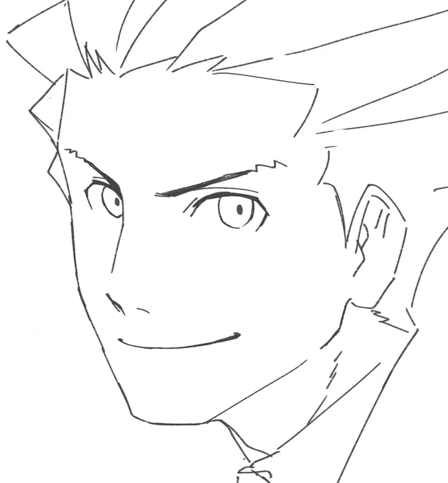逆裁クリア記念に描いてる 