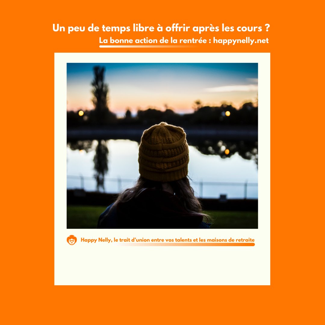 Étudiant(e) ?💡L’idée #bonneaction de la #rentree2020 c’est HappyNelly.net ! 👵🏼🧡👴🏻
#jobetudiant #maisonderetraite #ehpad #ess #economiesocialeetsolidaire #benevolat